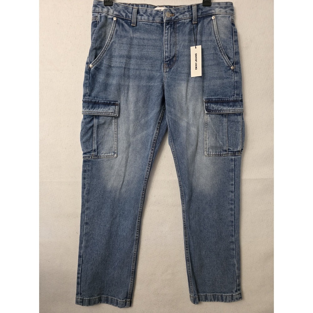 DKNY Delancey‎ RelaxedFit Mens Size W34XL32 Blue Cargo Pants NWT Denim